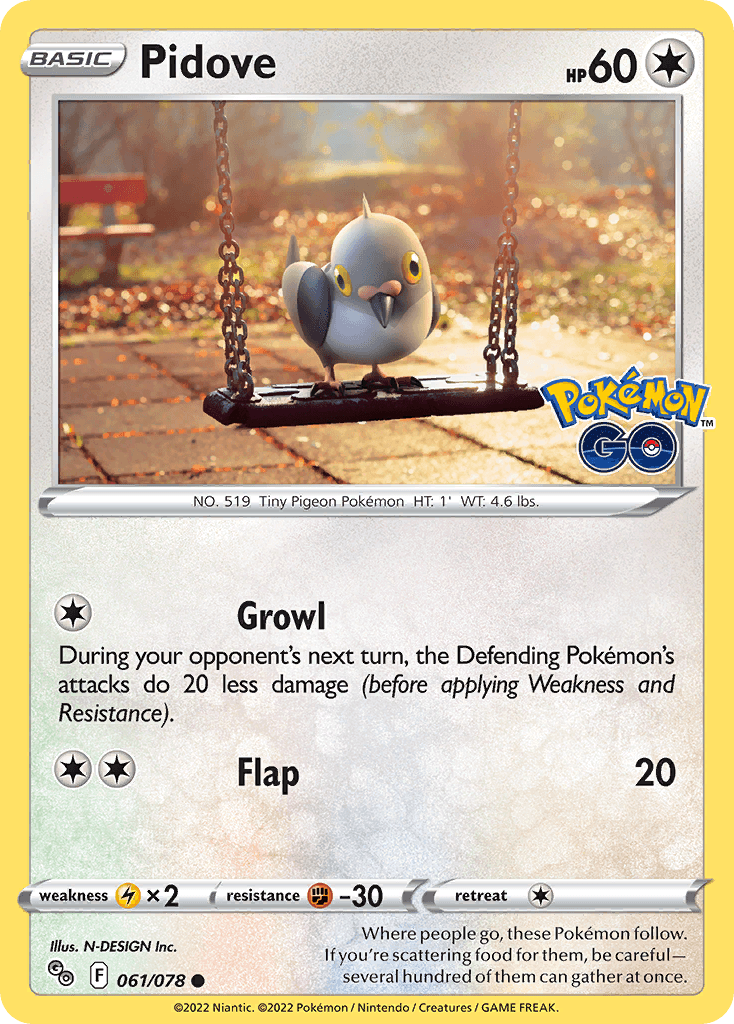 Pidove from Pokémon GO