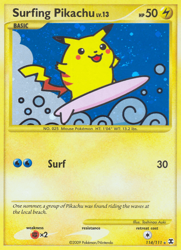 Surfing Pikachu from Rising Rivals