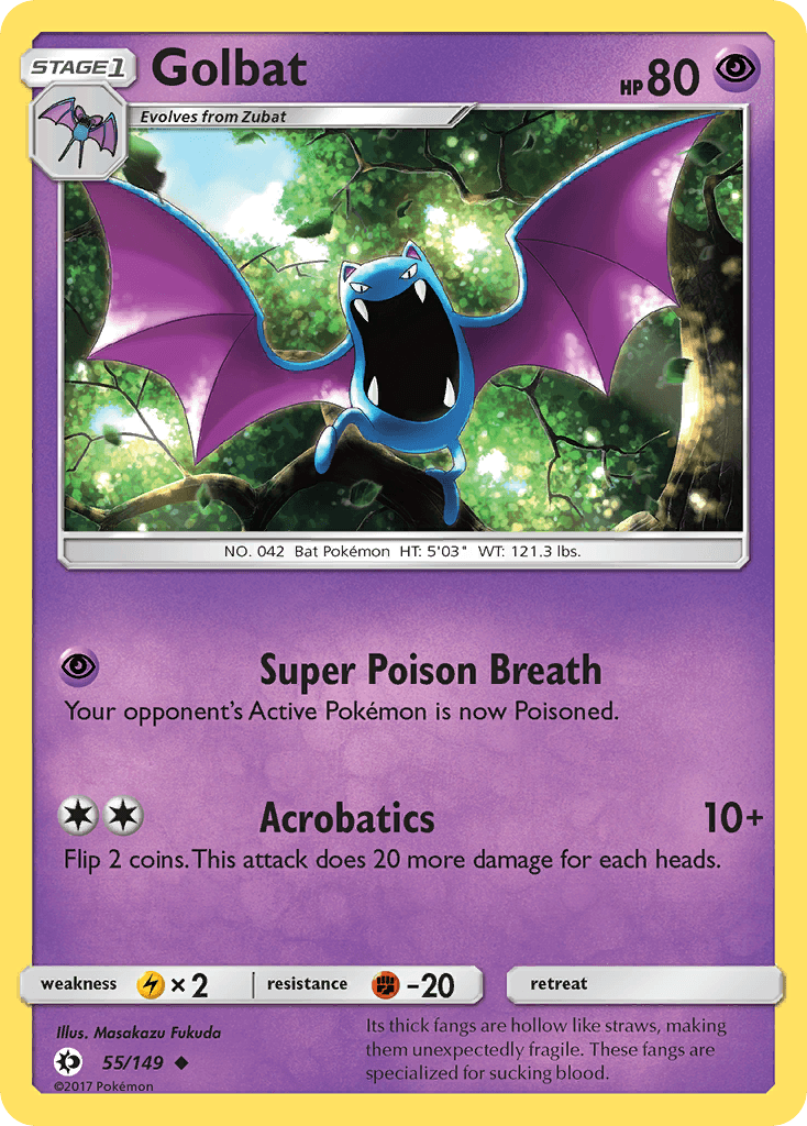 Golbat from Sun & Moon