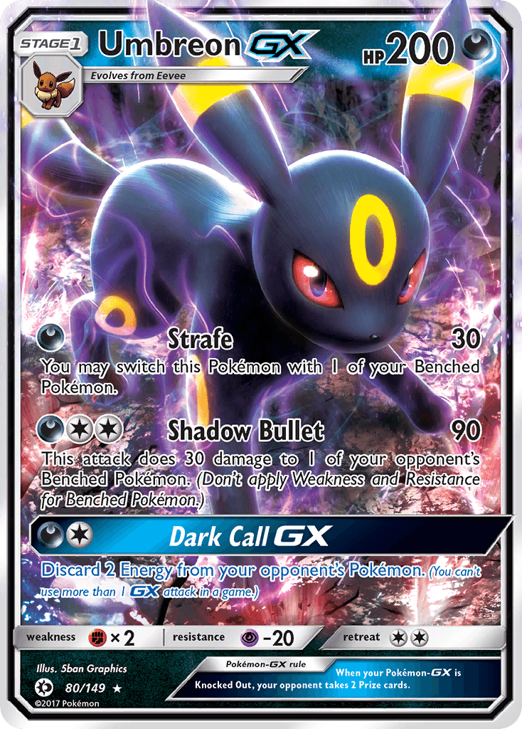 Umbreon-GX from Sun & Moon