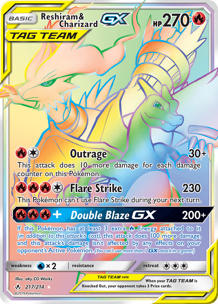 Reshiram & Charizard-GX from Unbroken Bonds