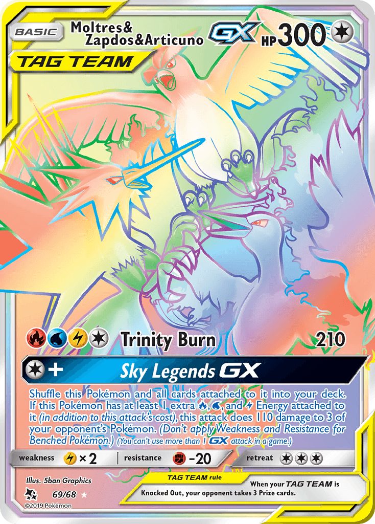 Moltres & Zapdos & Articuno-GX from Hidden Fates