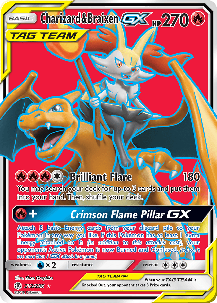 Charizard & Braixen-GX from Cosmic Eclipse