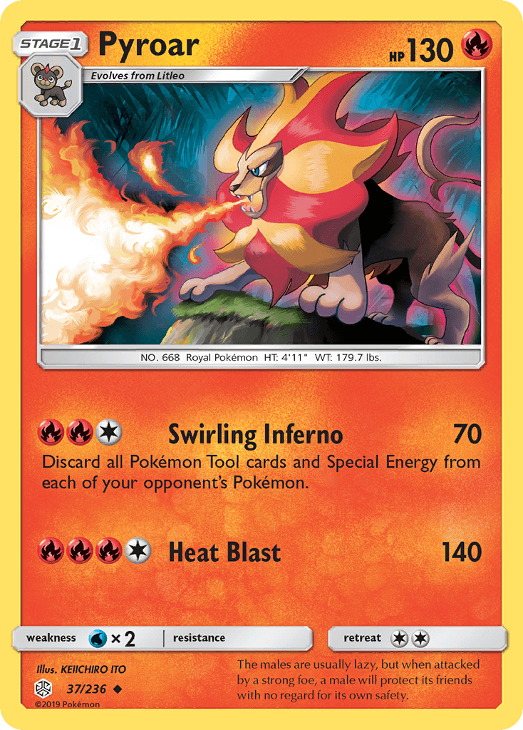 Pyroar from Cosmic Eclipse