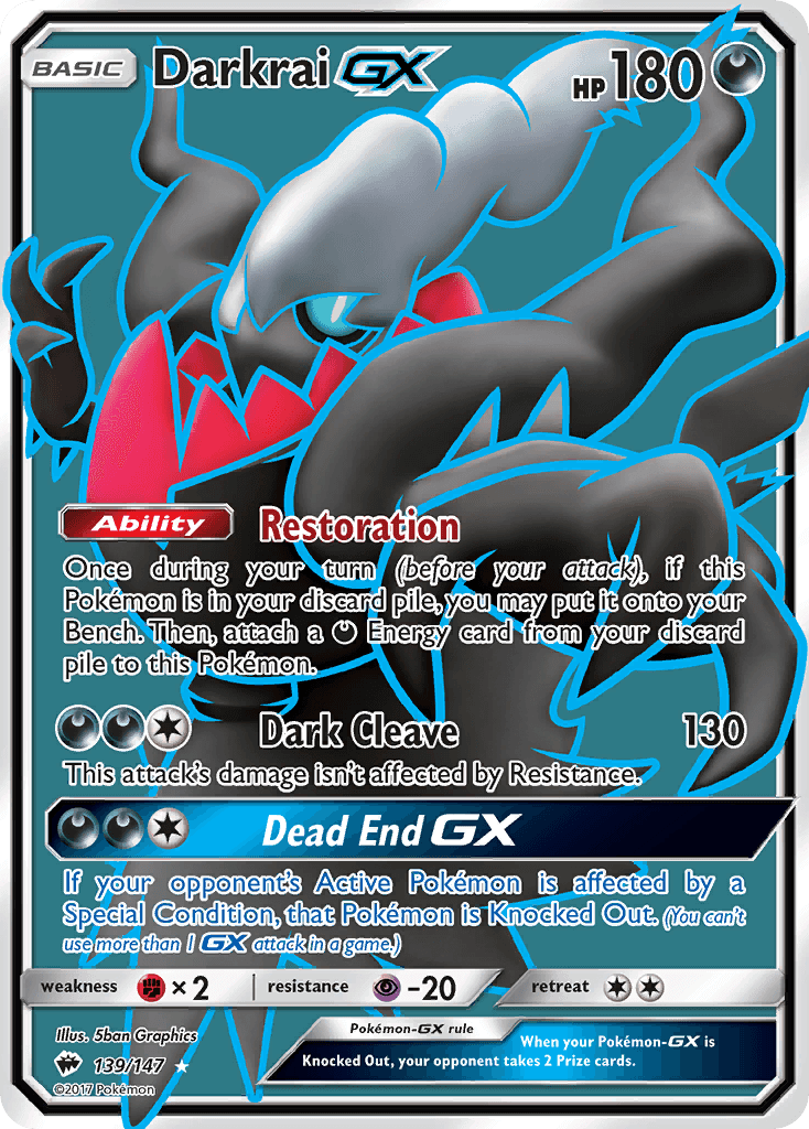 Darkrai-GX from Burning Shadows