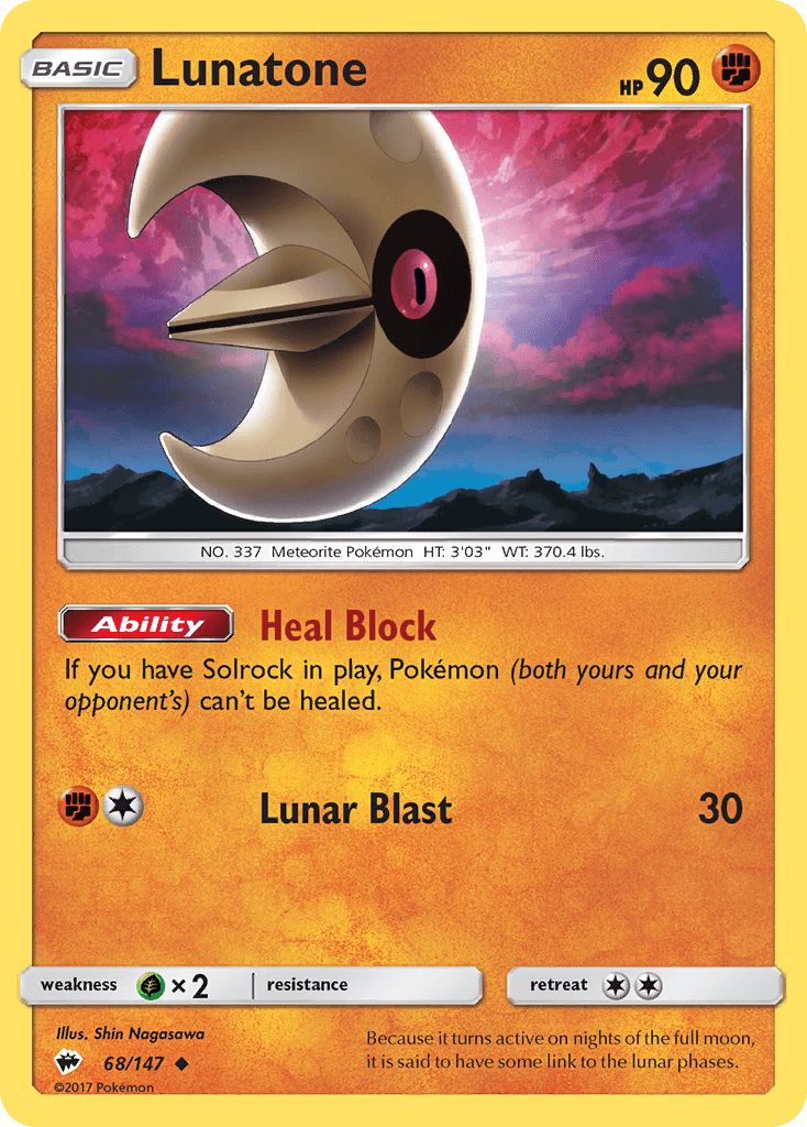 Lunatone from Burning Shadows