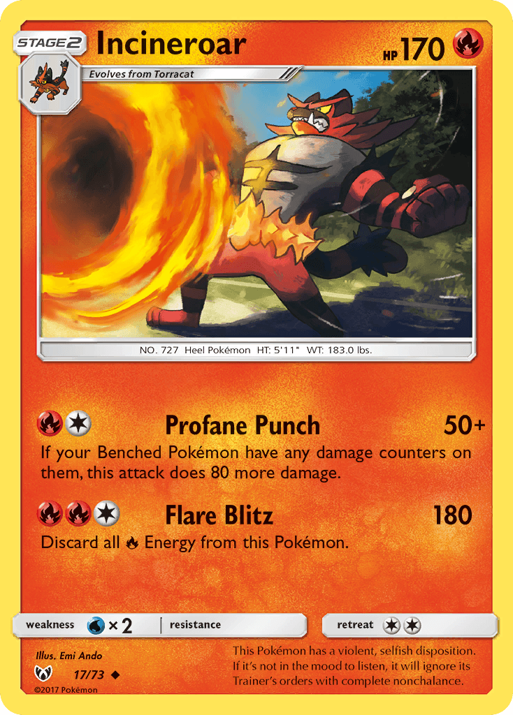 Incineroar from Shining Legends
