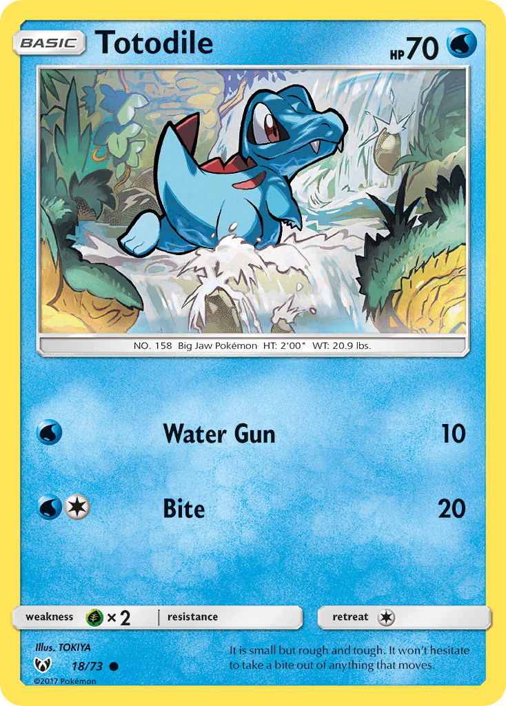 Totodile from Shining Legends