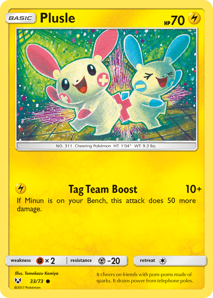 Plusle from Shining Legends