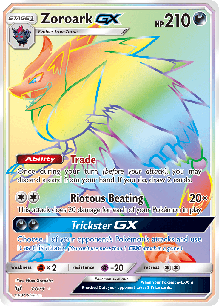 Zoroark-GX from Shining Legends