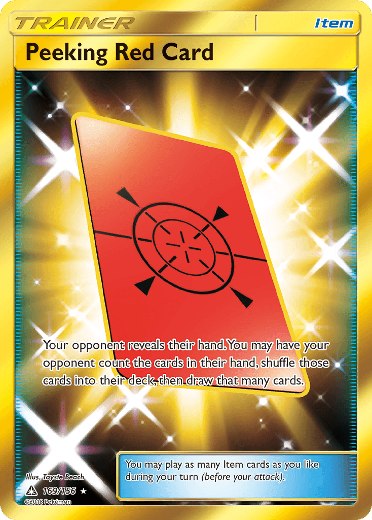 Peeking Red Card from Ultra Prism