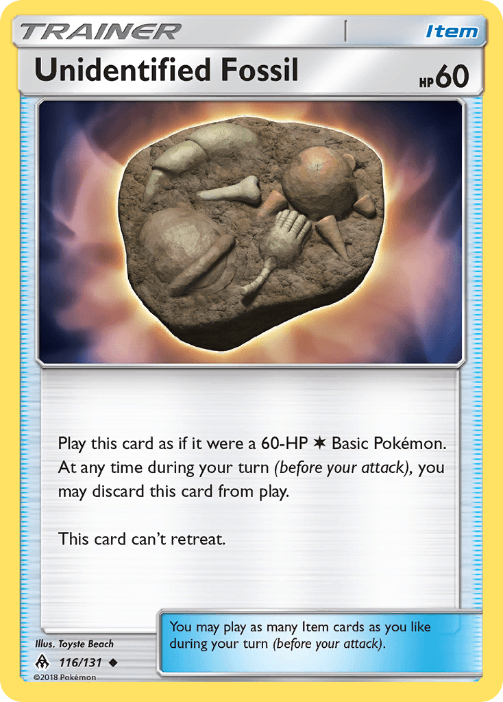 Unidentified Fossil from Forbidden Light