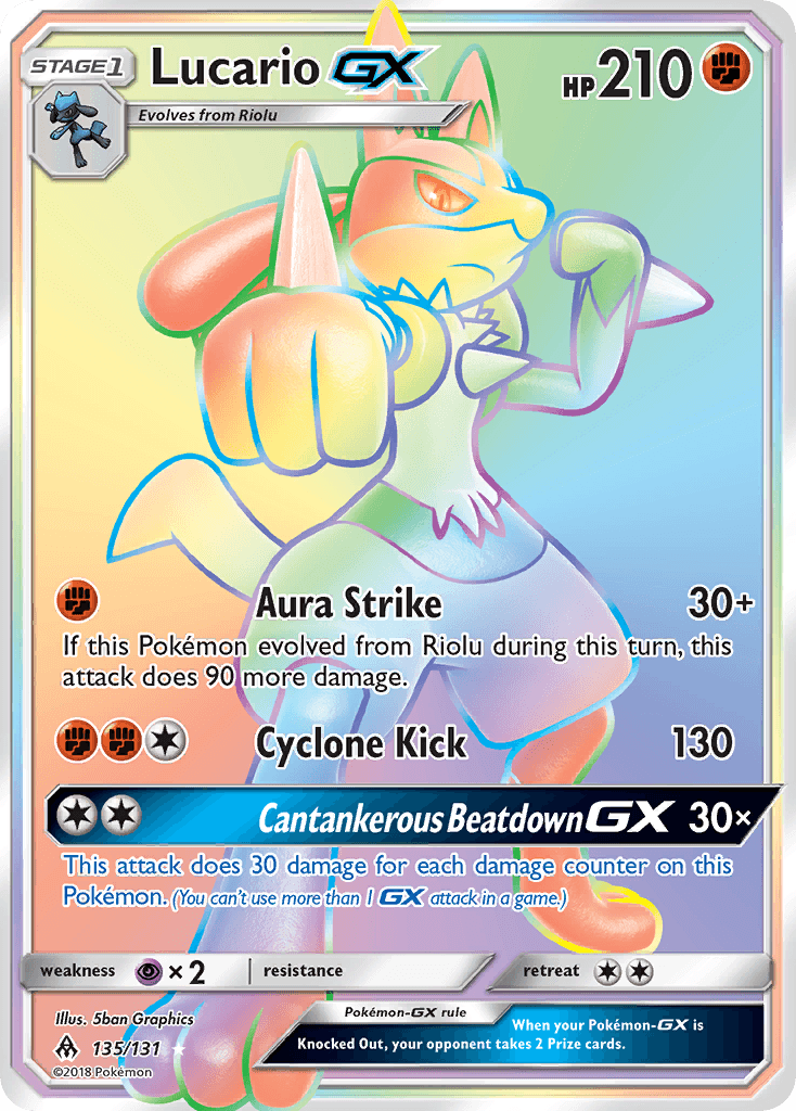 Lucario-GX from Forbidden Light