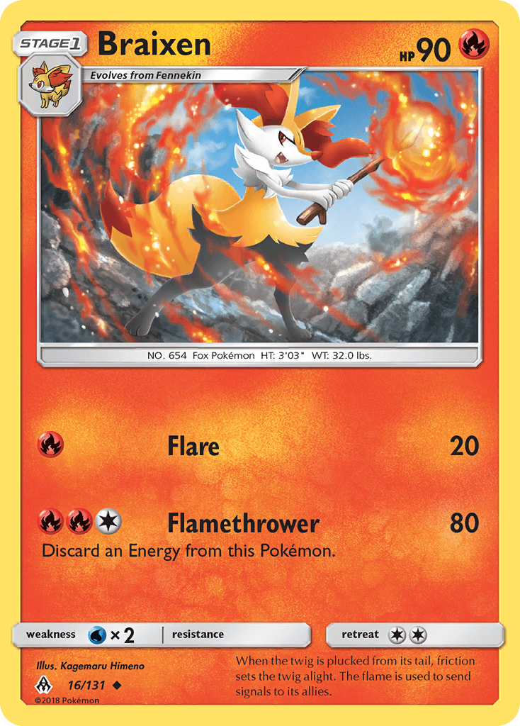 Braixen from Forbidden Light