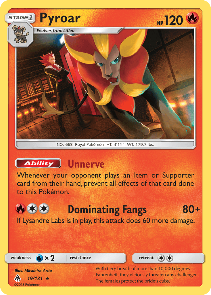 Pyroar from Forbidden Light