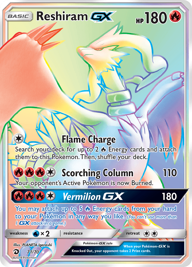 Reshiram-GX from Dragon Majesty