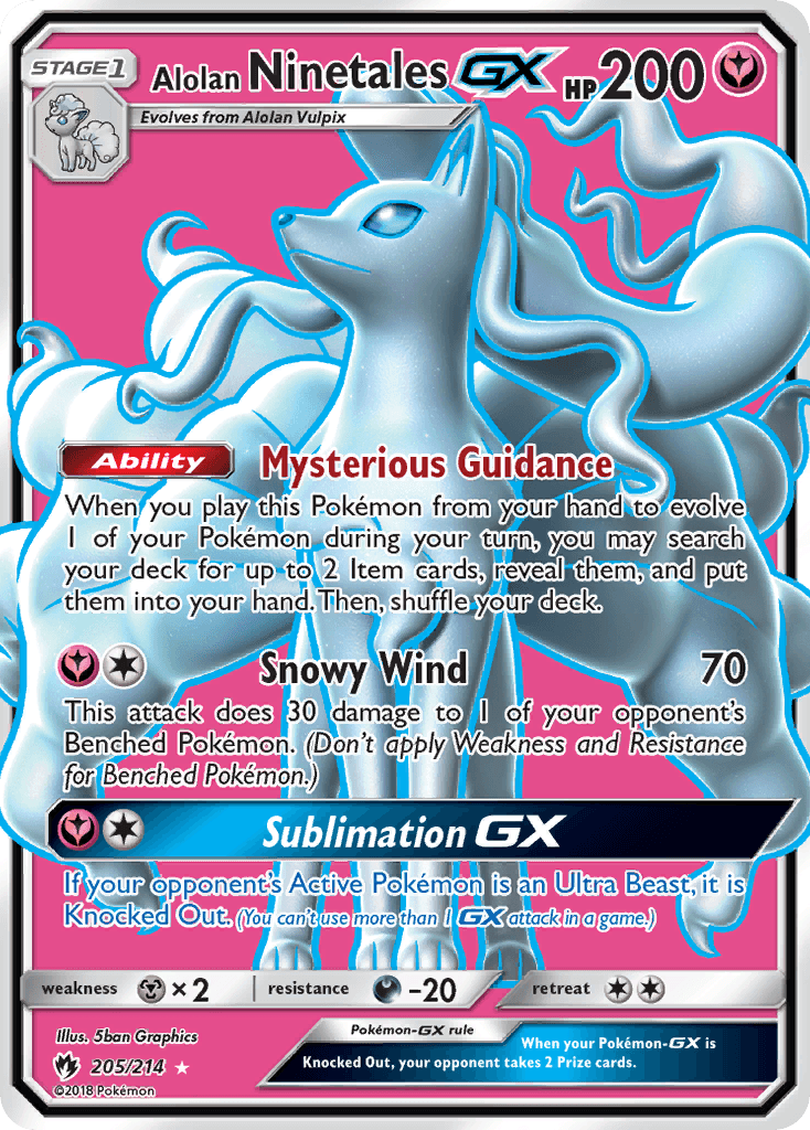 Alolan Ninetales-GX from Lost Thunder