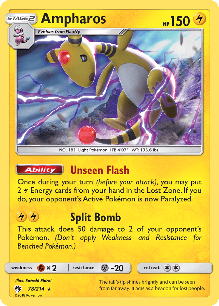 Ampharos from Lost Thunder