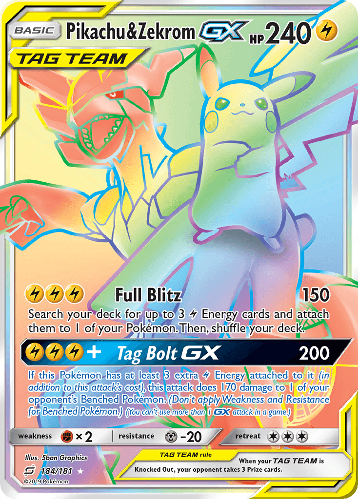 Pikachu & Zekrom-GX from Team Up
