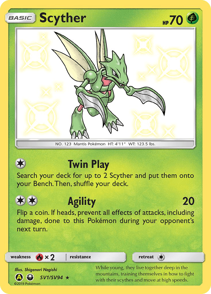 Scyther from Hidden Fates Shiny Vault