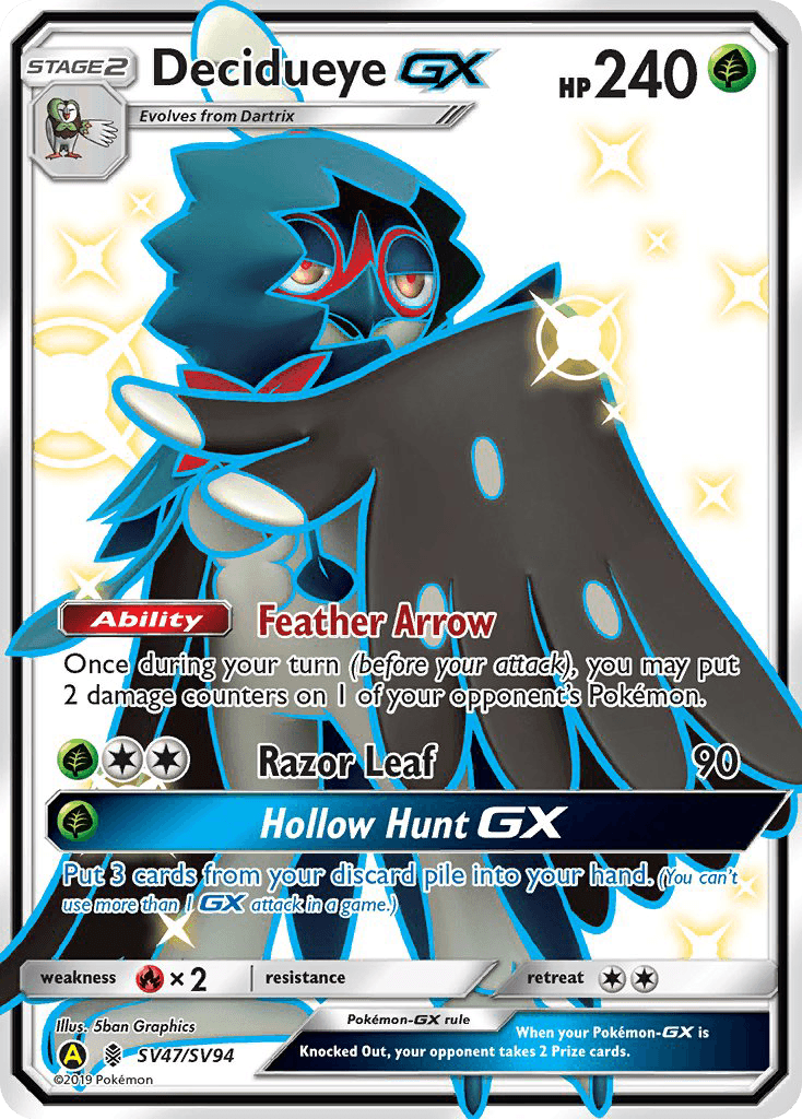 Decidueye-GX from Hidden Fates Shiny Vault