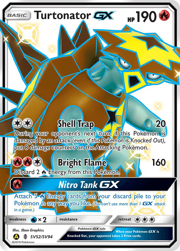 Turtonator-GX from Hidden Fates Shiny Vault