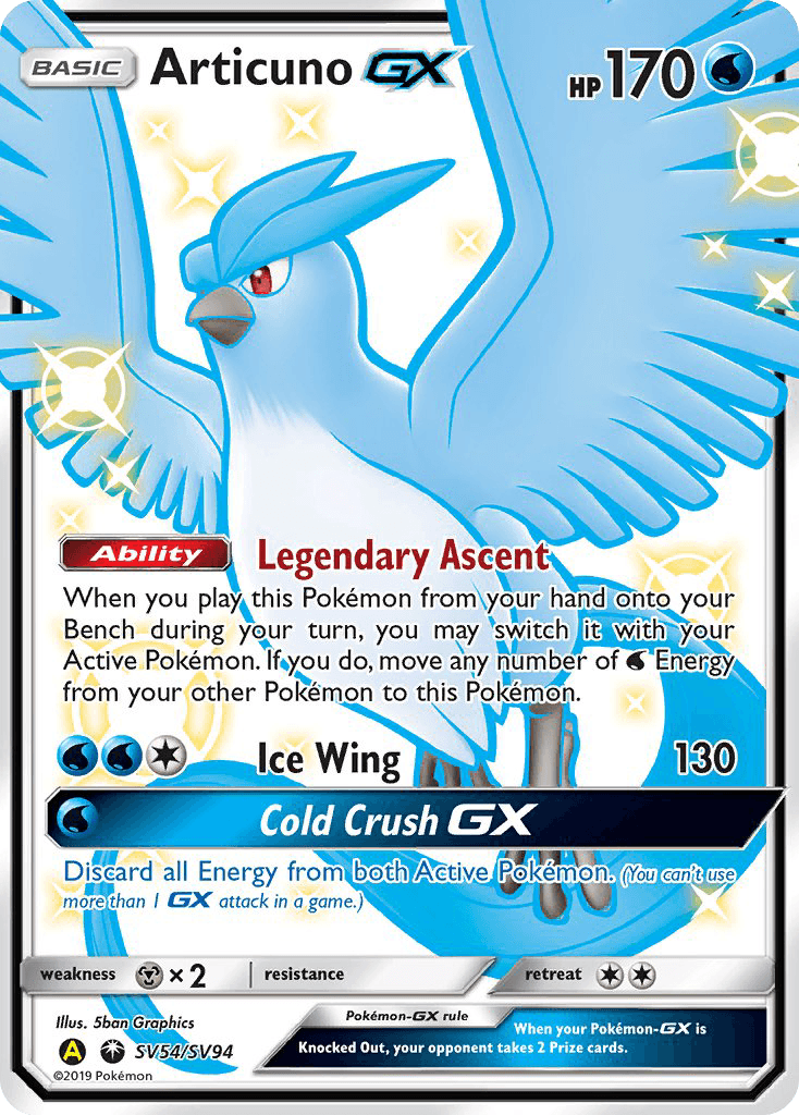 Articuno-GX from Hidden Fates Shiny Vault