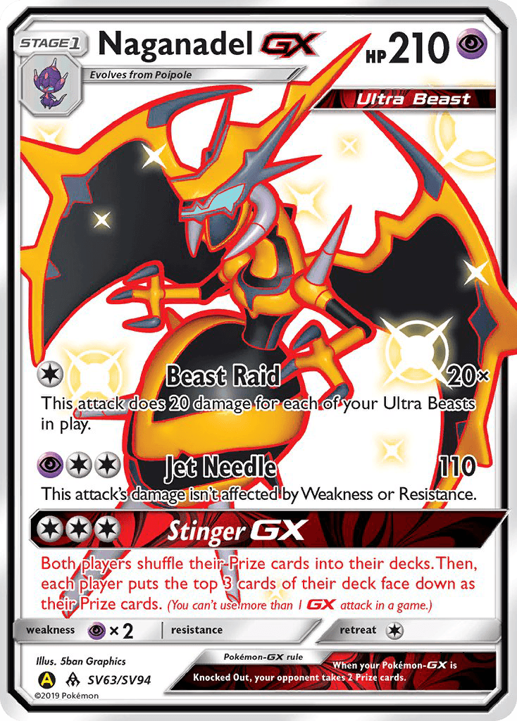Naganadel-GX from Hidden Fates Shiny Vault