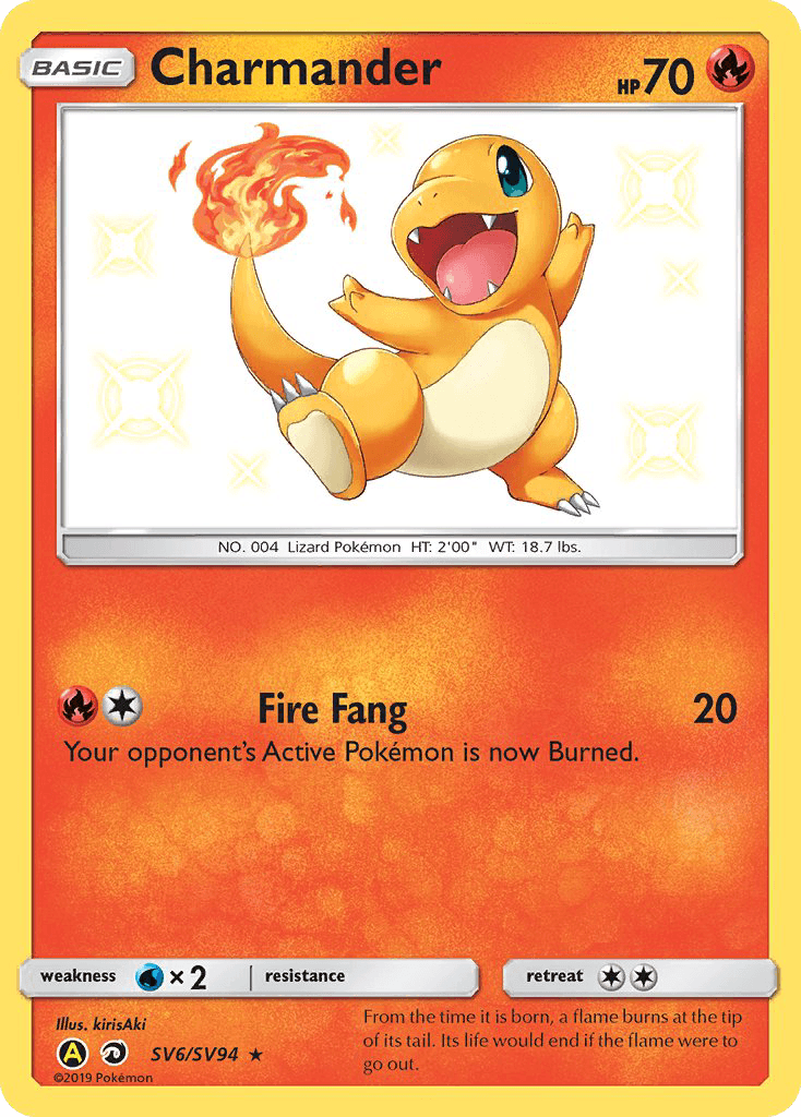 Charmander from Hidden Fates Shiny Vault