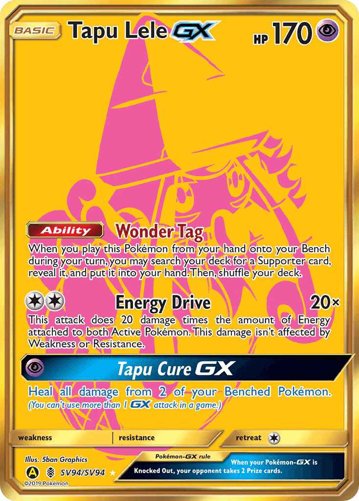 Tapu Lele-GX from Hidden Fates Shiny Vault