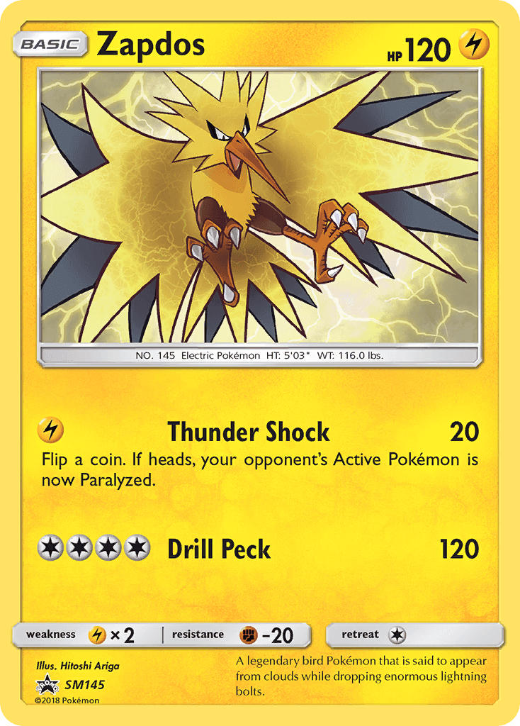 Zapdos from SM Black Star Promos