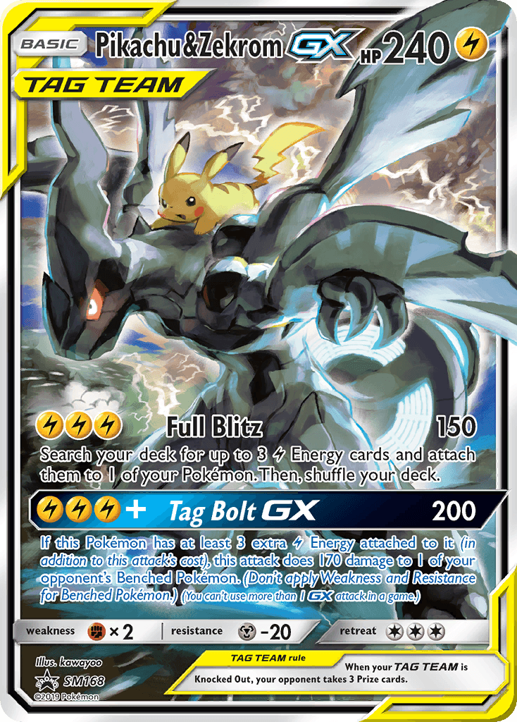 Pikachu & Zekrom-GX from SM Black Star Promos
