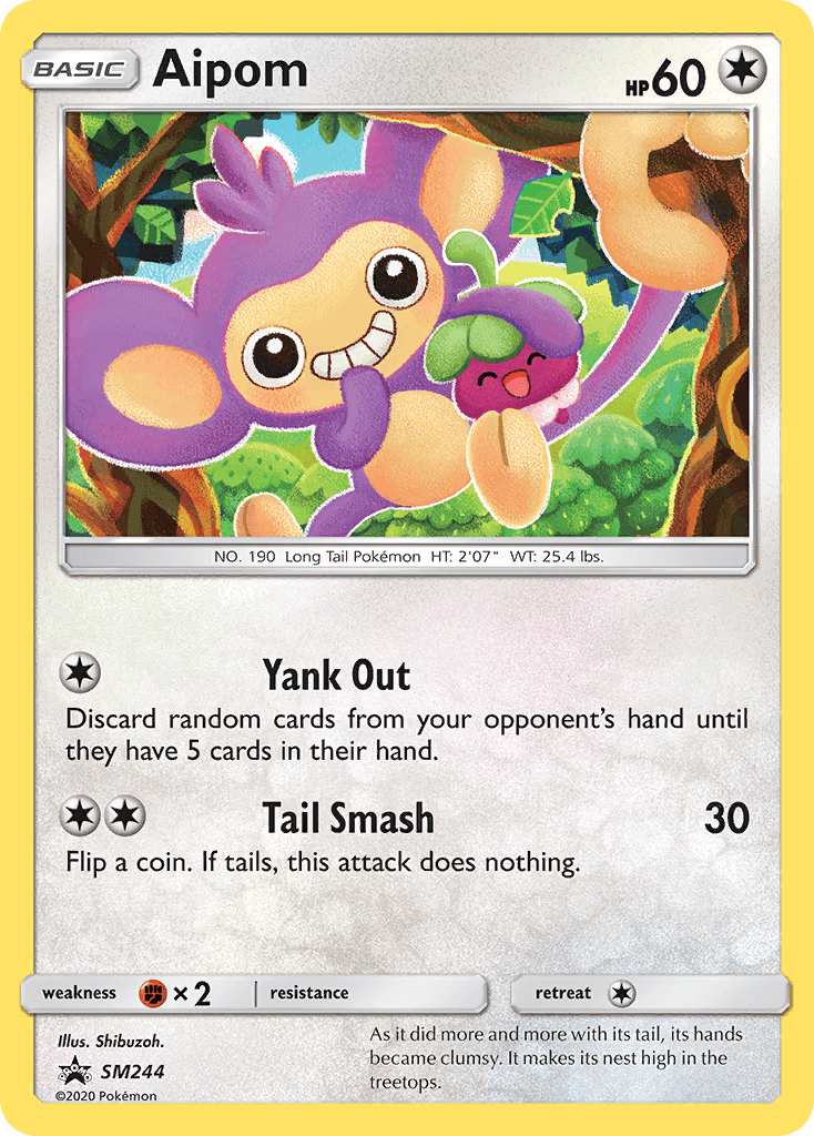 Aipom from SM Black Star Promos
