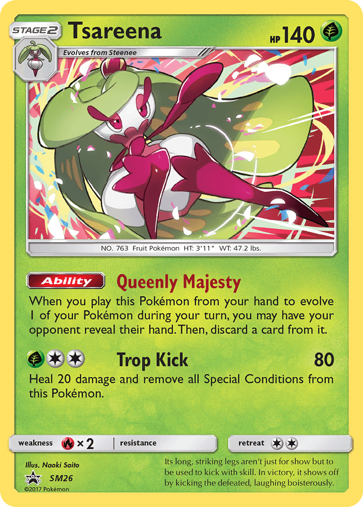 Tsareena from SM Black Star Promos