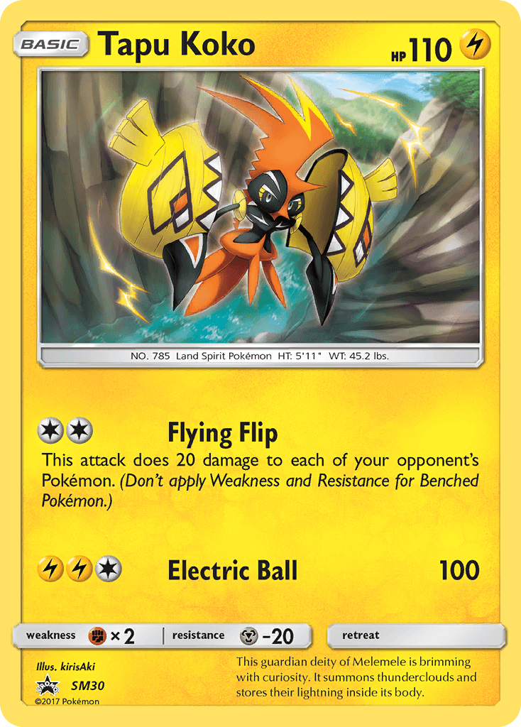 Tapu Koko from SM Black Star Promos