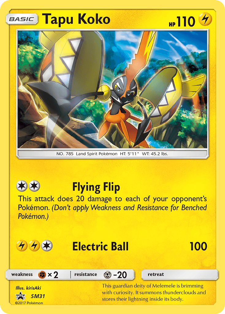 Tapu Koko from SM Black Star Promos
