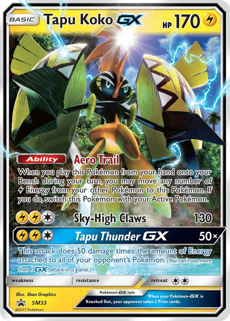 Tapu Koko-GX from SM Black Star Promos