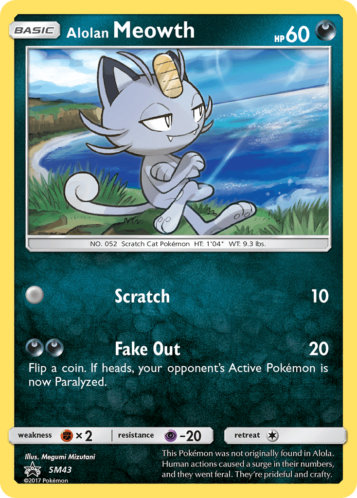 Alolan Meowth from SM Black Star Promos