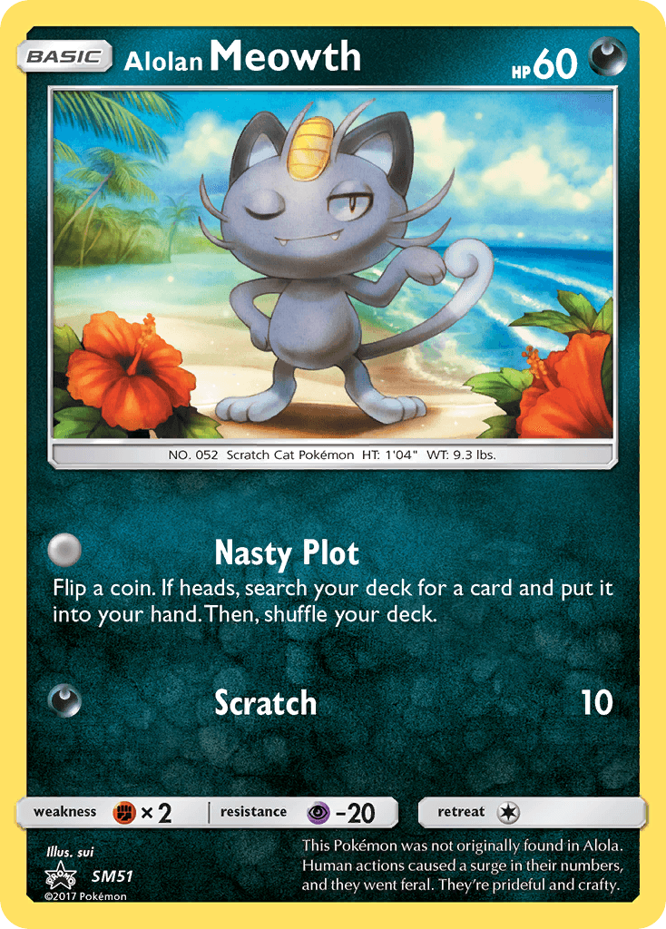 Alolan Meowth from SM Black Star Promos