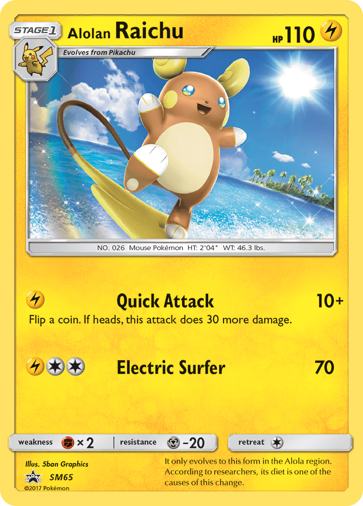 Alolan Raichu from SM Black Star Promos