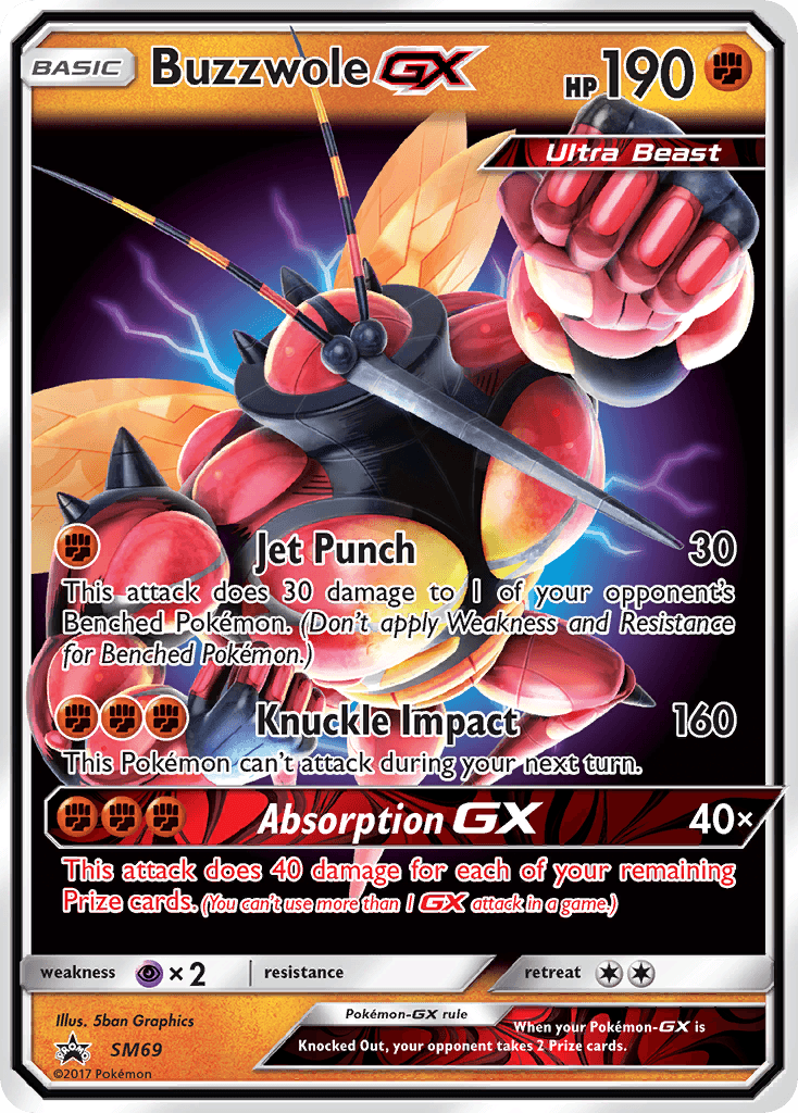 Buzzwole-GX from SM Black Star Promos