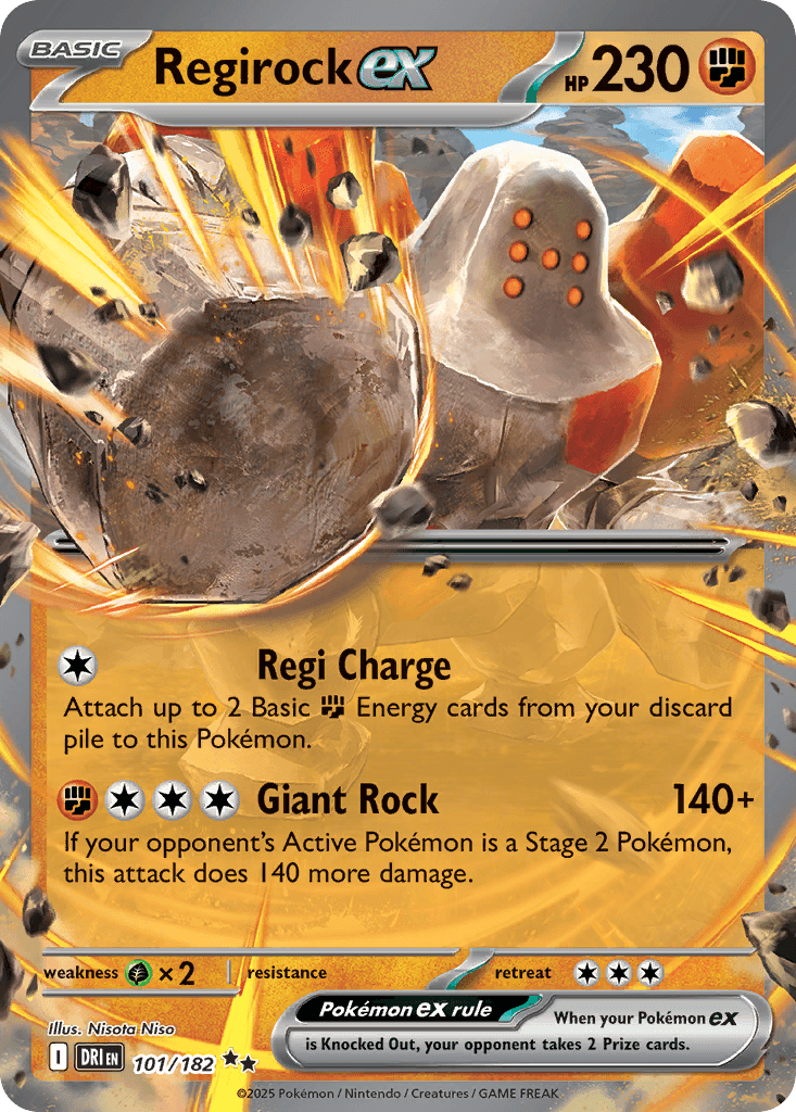 Regirock ex from Destined Rivals