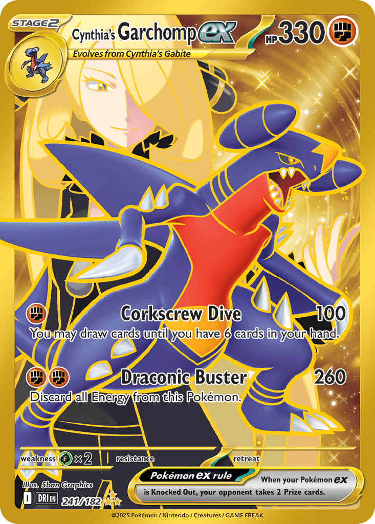 Cynthia's Garchomp ex from Destined Rivals