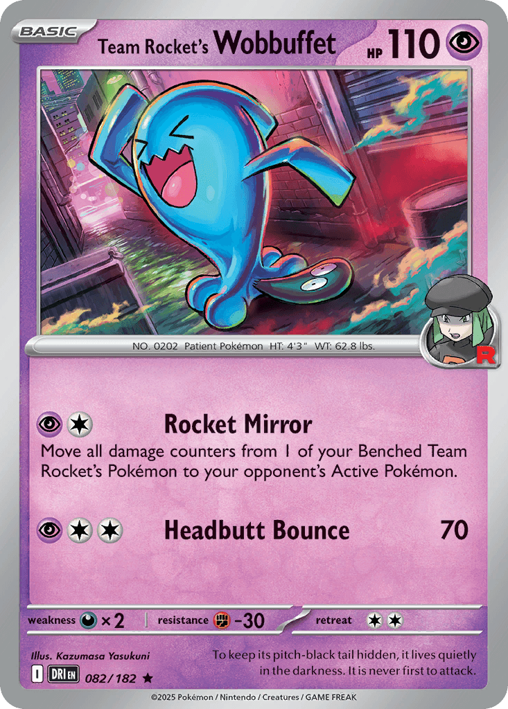 Team Rocket's Wobbuffet from Destined Rivals