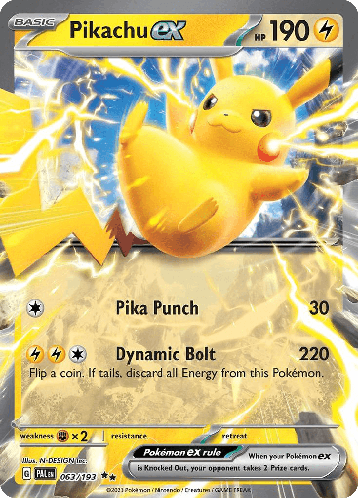 Pikachu ex from Paldea Evolved