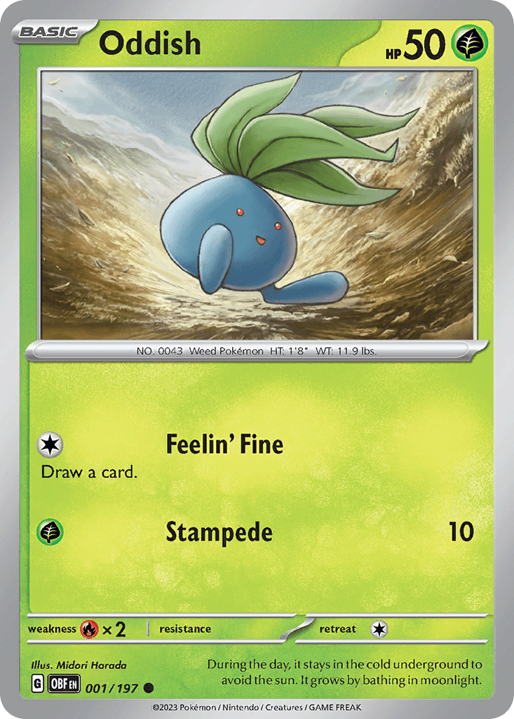 Oddish from Obsidian Flames