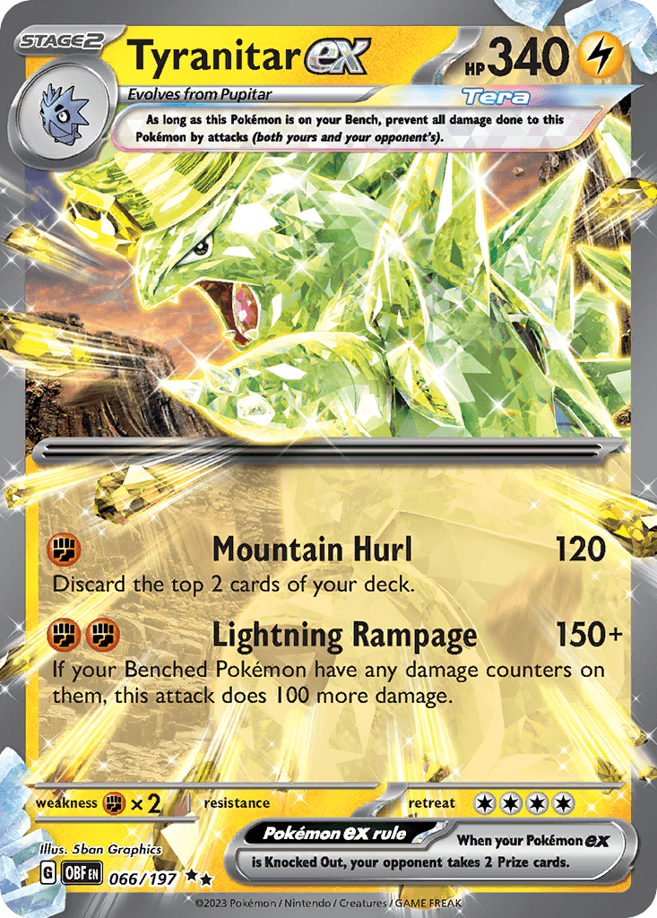 Tyranitar ex from Obsidian Flames