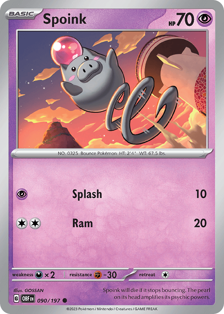 Spoink from Obsidian Flames