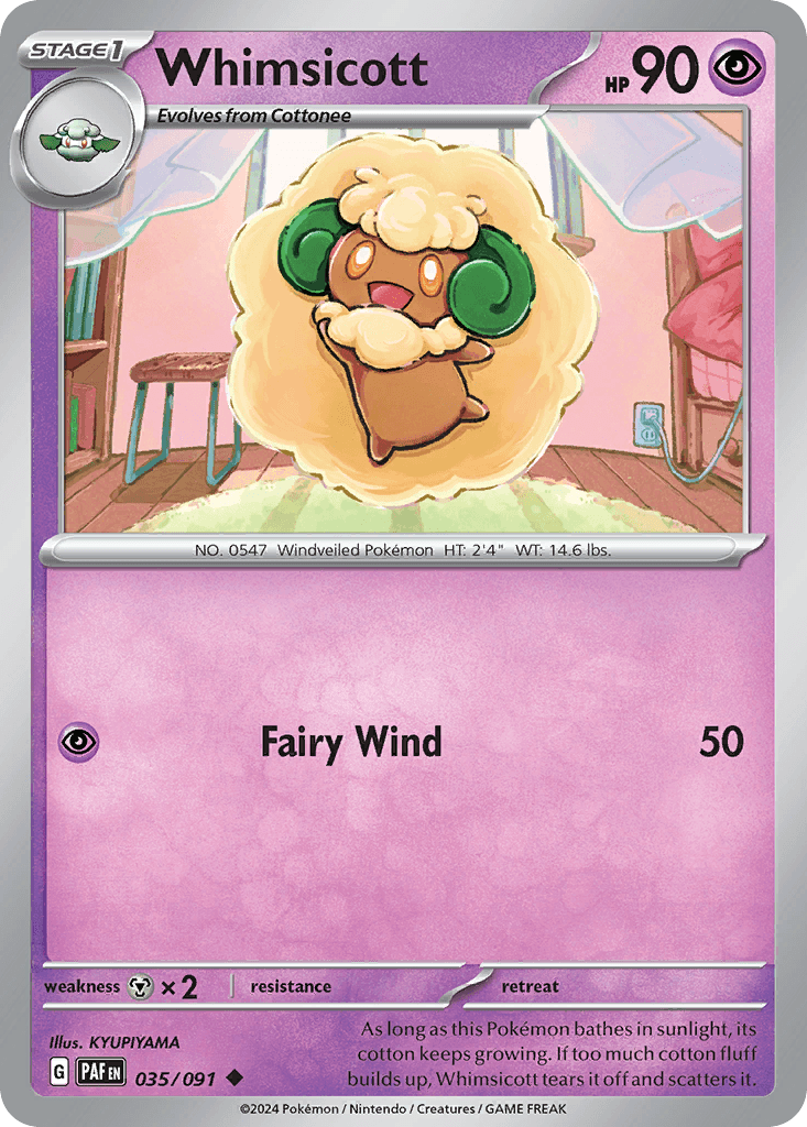 Whimsicott from Paldean Fates