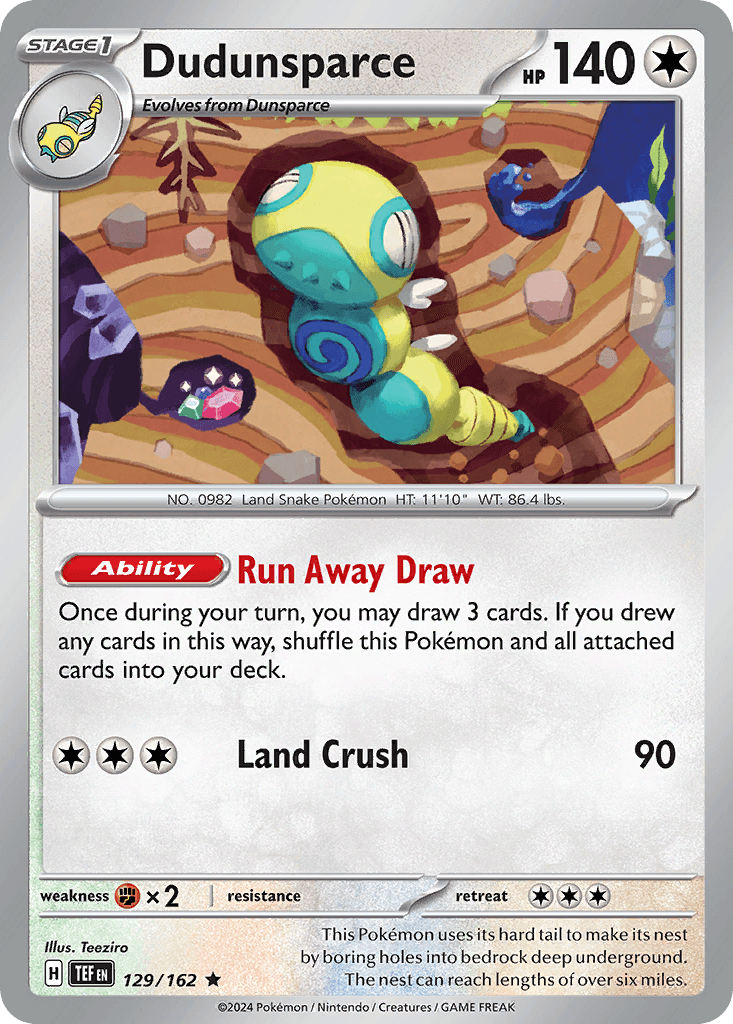 Dudunsparce from Temporal Forces